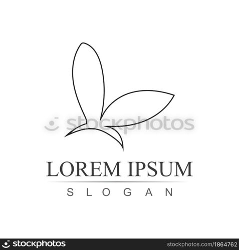 Rabbit template vector icon illustration design