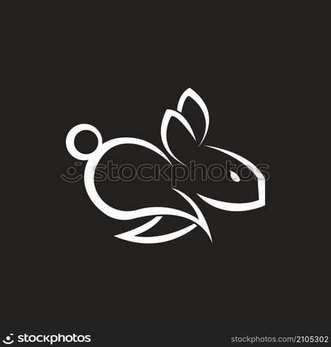 Rabbit template vector icon illustration design