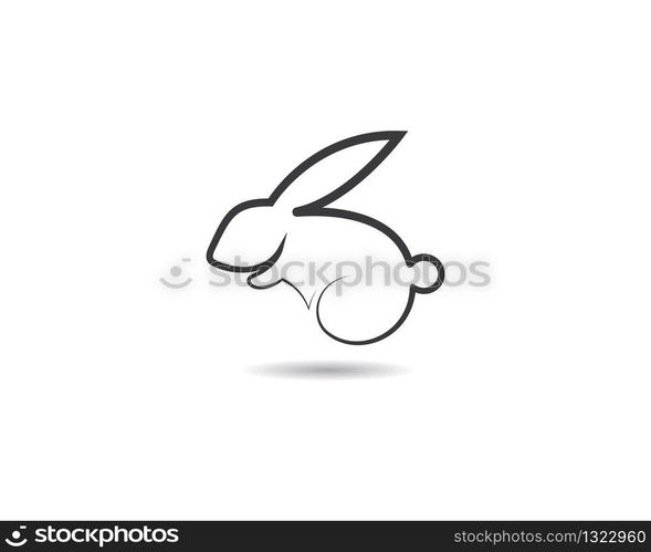 Rabbit vector icon illustration design