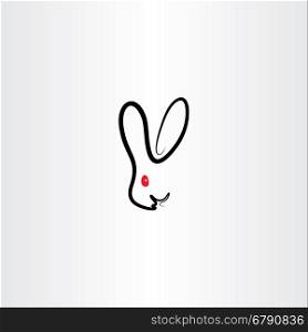 rabbit vector illustration symbol icon pet