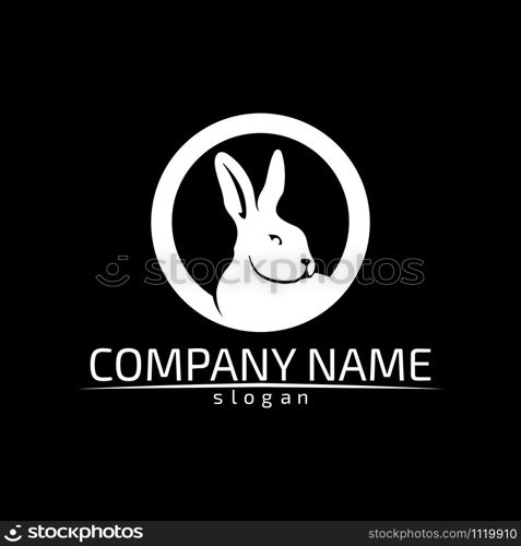 Rabbit vector Logo template and animal icon design