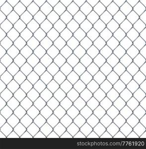 Rabitz chain-link fence pattern, metal steel grid or mesh realistic vector background. Seamless texture of prison border, industrial construction, abstract perimeter barrier security cage 3d chainlink. Rabitz chain-link fence pattern, metal steel grid