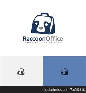 Raccoon Office Work Animal Success Business Logo
