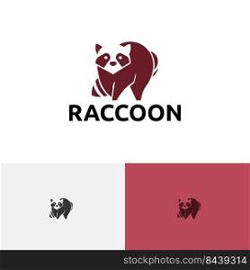Raccoon Walking Jungle Forest Wildlife Animal Logo
