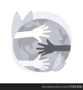Race abstract concept vector illustration. Racial discrimination, human rights, skin color, human diversity, genetic code, racism and racial equity in workplace, social justice abstract metaphor.. Race abstract concept vector illustration.
