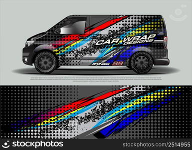 race car Livery for vehicle wrap design vector