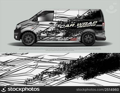 race car Livery for vehicle wrap design vector