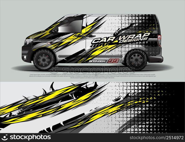 race car Livery for vehicle wrap design vector 