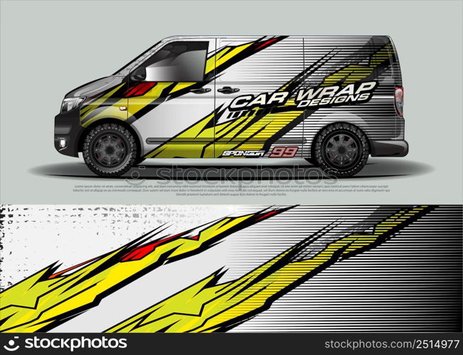 race car Livery for vehicle wrap design vector