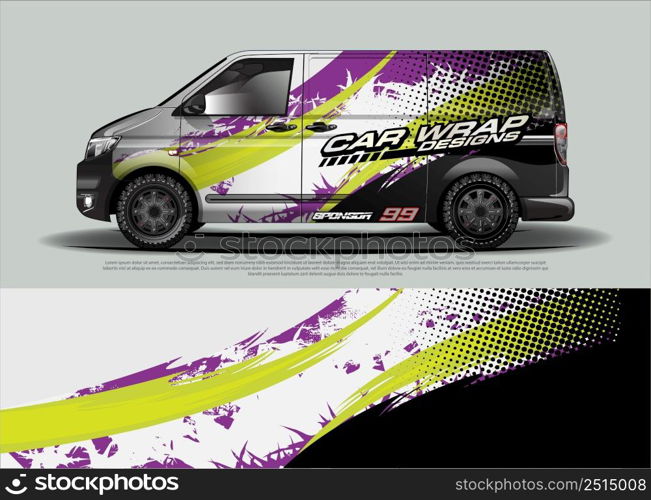 race car Livery for vehicle wrap design vector