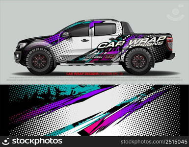 race car Livery for vehicle wrap design vector