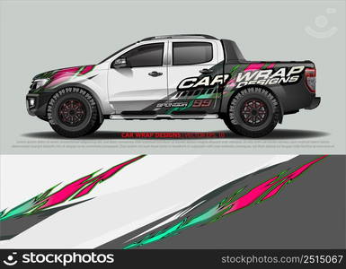 race car Livery for vehicle wrap design vector