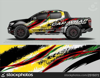 race car Livery for vehicle wrap design vector