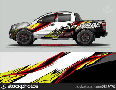 race car Livery for vehicle wrap design vector