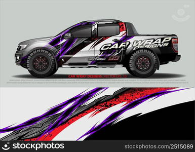 race car Livery for vehicle wrap design vector