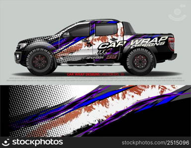 race car Livery for vehicle wrap design vector