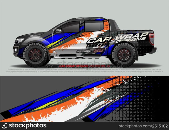 race car Livery for vehicle wrap design vector