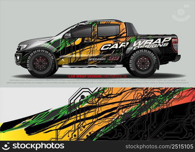 race car Livery for vehicle wrap design vector