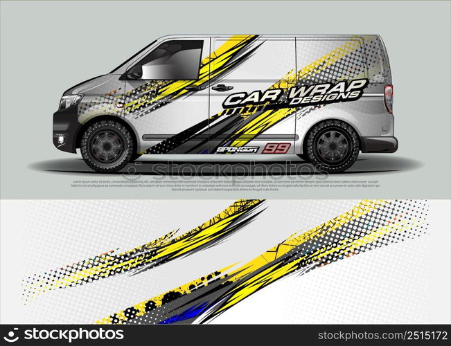 race car Livery for vehicle wrap design vector