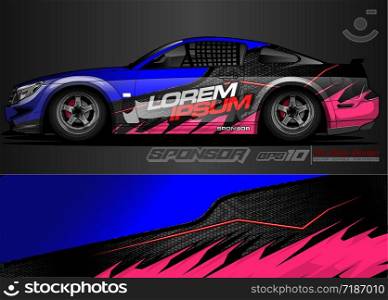 Race car livery graphic vector designs. abstract background for vehicle vinyl wrap