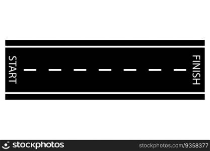 race car track with start and finish line. straight road for auto rally. Vector illustration. stock image. EPS 10.. race car track with start and finish line. straight road for auto rally. Vector illustration. stock image.