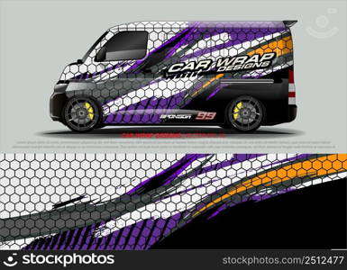 Race car wrap design vector for vehicle vinyl sticker and automotive decal livery