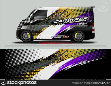 Race car wrap design vector for vehicle vinyl sticker and automotive decal livery