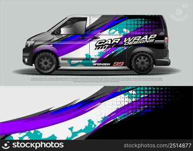 Race car wrap design vector for vehicle vinyl sticker and automotive decal livery