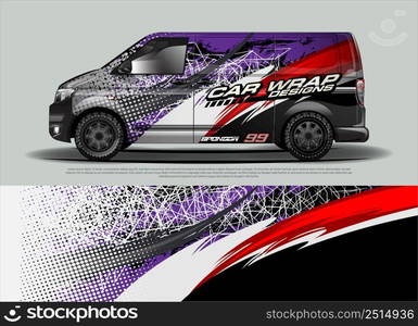 Race car wrap design vector for vehicle vinyl sticker and automotive decal livery