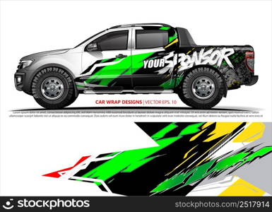 Race car wrap design vector for vehicle vinyl sticker and automotive decal livery