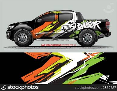 Race car wrap design vector for vehicle vinyl sticker and automotive decal livery
