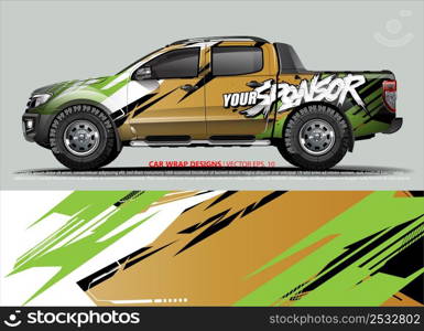 Race car wrap design vector for vehicle vinyl sticker and automotive decal livery