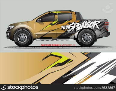 Race car wrap design vector for vehicle vinyl sticker and automotive decal livery