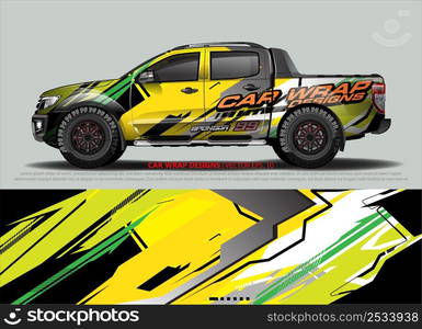 Race car wrap design vector for vehicle vinyl sticker and automotive decal livery