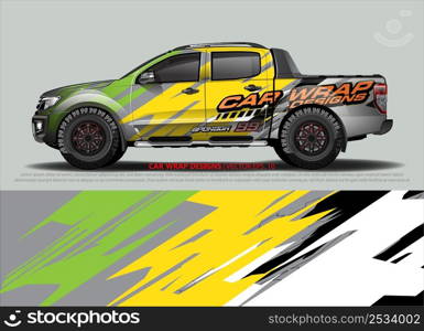 Race car wrap design vector for vehicle vinyl sticker and automotive decal livery