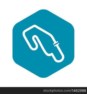 Race circuit icon. Simple illustration of race circuit vector icon for web. Race circuit icon, simple style