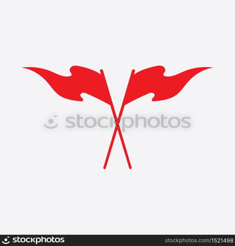 Race flag icon, simple design illustration vector