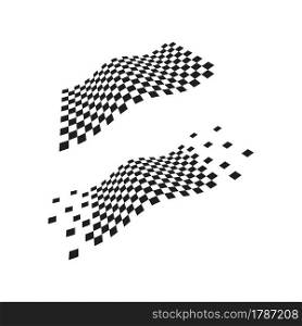 Race flag icon, simple design illustration vector