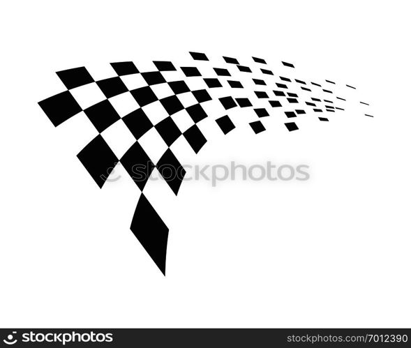 Race flag icon, simple design illustration vector