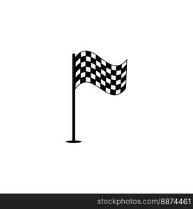 Race flag icon, simple design illustration vector