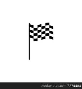 Race flag icon, simple design illustration vector