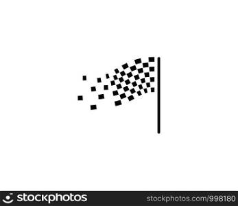 Race flag icon vector template