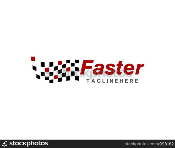 Race flag icon vector template