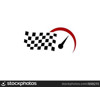 Race flag icon vector template