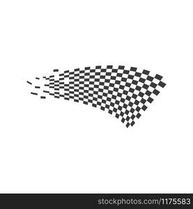 Race flag logo vector template