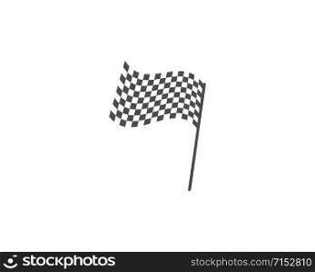 Race flag logo vector template