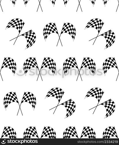 Race Flag Seamless Pattern, Vinyl Ready Vector Art Illustration