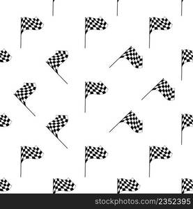 Race Flag Seamless Pattern, Vinyl Ready Vector Art Illustration