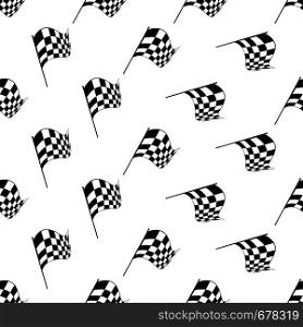 Race Flag Seamless Pattern, Vinyl Ready Vector Art Illustration