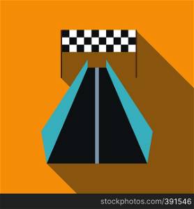 Race road for cyclists icon. Flat illustration of race road for cyclists vector icon for web. Race road for cyclists icon, flat style